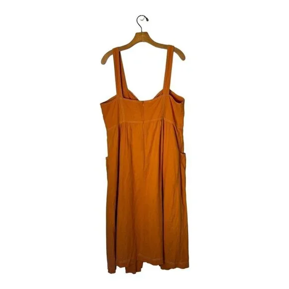 TALULAH Orange Midi Dress - Picture 3 of 14
